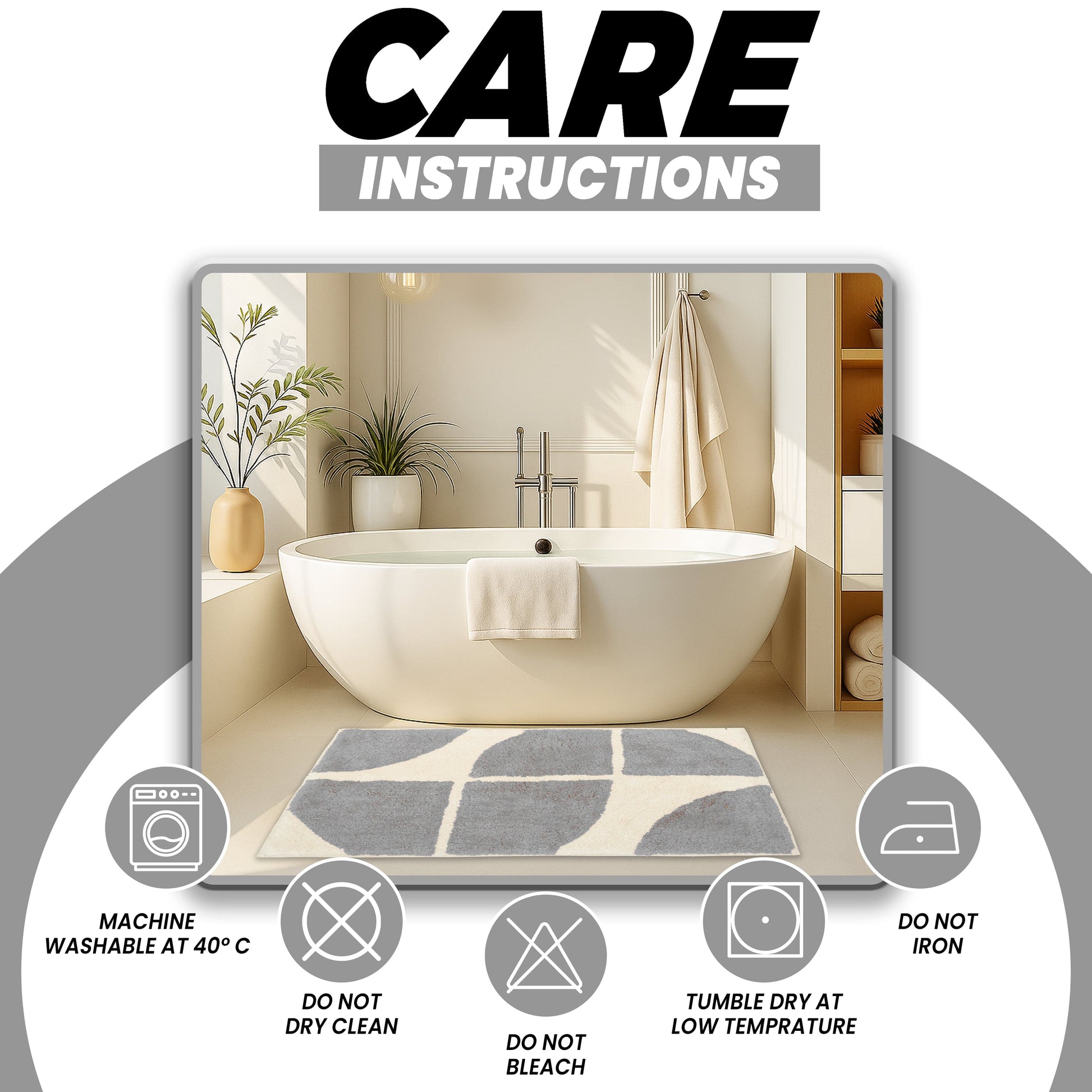 Contemporary Stockholm Bath Mat in soothing green, illustrating its soft cotton blend and ideal for creating a serene bathroom atmosphere.