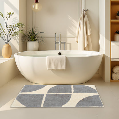 Luxurious Stockholm Super Soft Cotton Blend Bath Mat in neutral tones, showcasing its plush texture and elegant design, perfect for enhancing your bathroom decor.