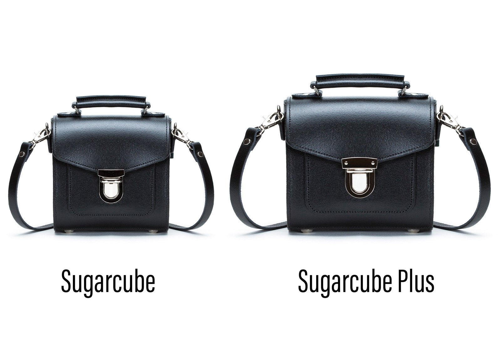 Diverse strap options of the Handmade Zebra Leather Sugarcube Handbag, featuring adjustable and detachable straps for versatile styling across occasions.