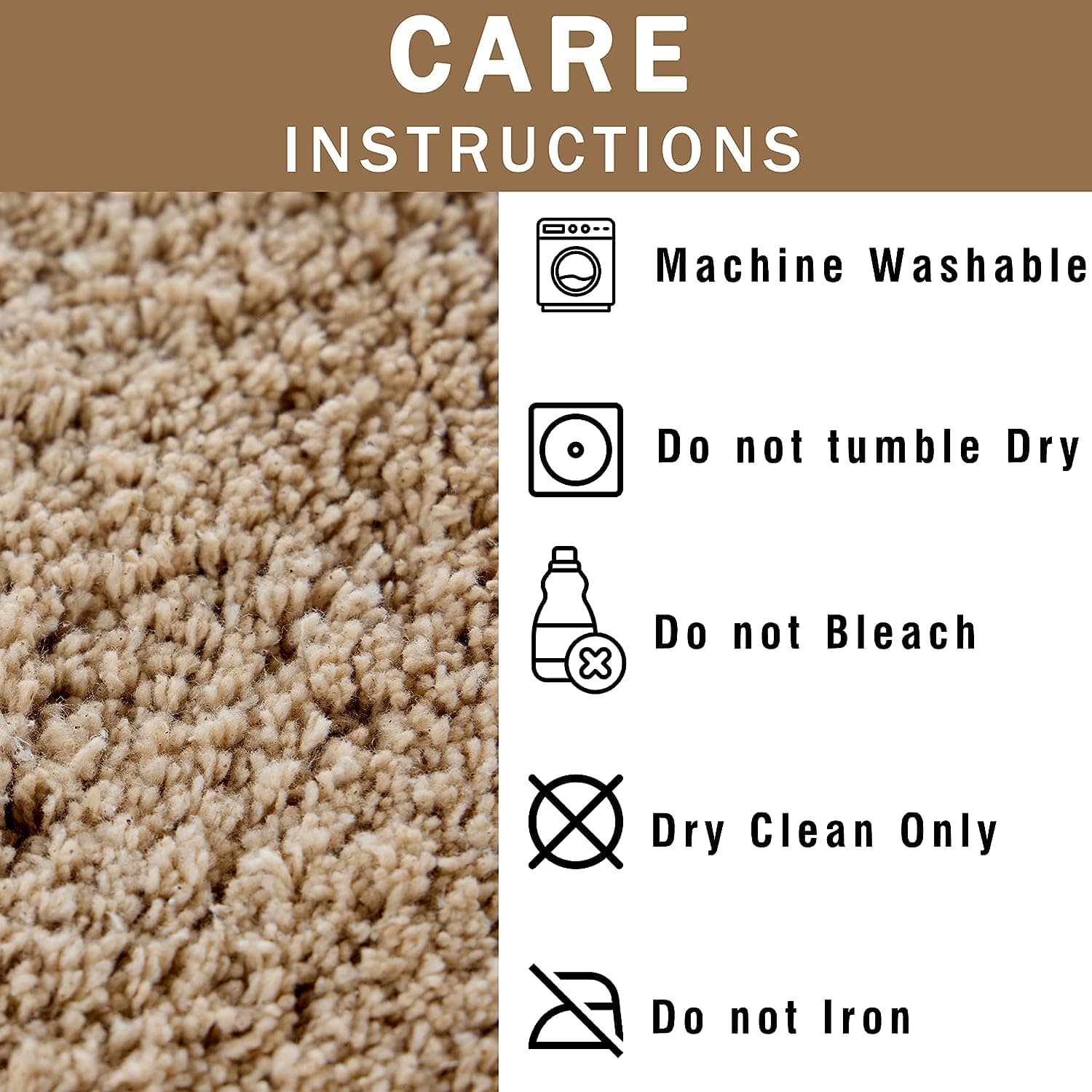 Close-up of the plush texture of the 100% cotton bath mat, showcasing its superior softness and absorbency for a luxurious bathroom experience.