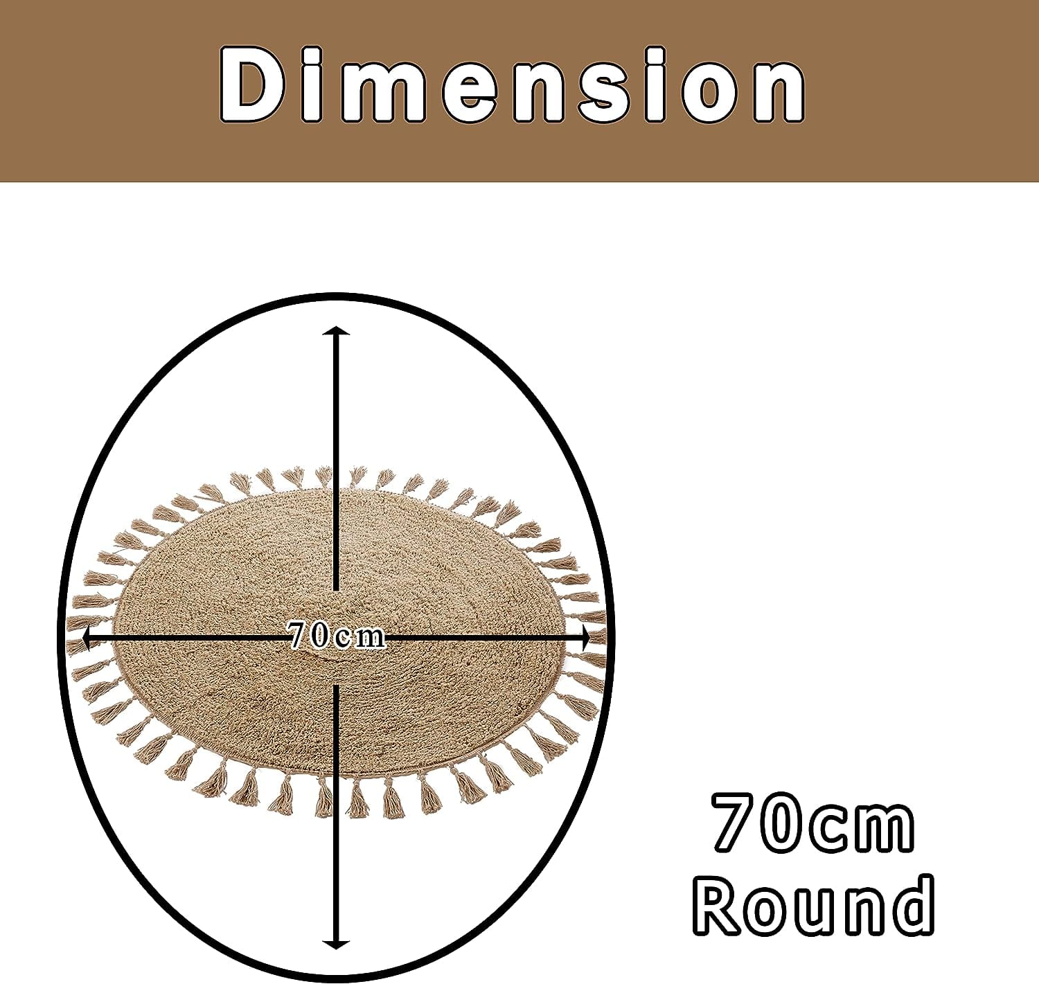 Non-slip backing of the luxurious bath mat ensuring safety and stability on wet bathroom floors, enhancing your space's sophistication.