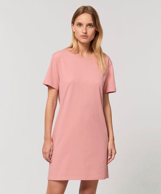 Stylish organic cotton t-shirt dress, showcasing luxury with an eco-friendly flair for casual occasions.