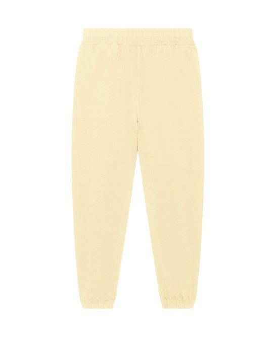 Versatile organic cotton jog pants in a relaxed fit, ideal for both lounging at home and stylish outings.