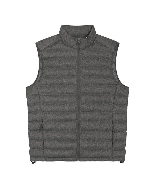 Sustainable recycled wool-like bodywarmer from Earth Wardrobe, showcasing a luxurious design for stylish layering.