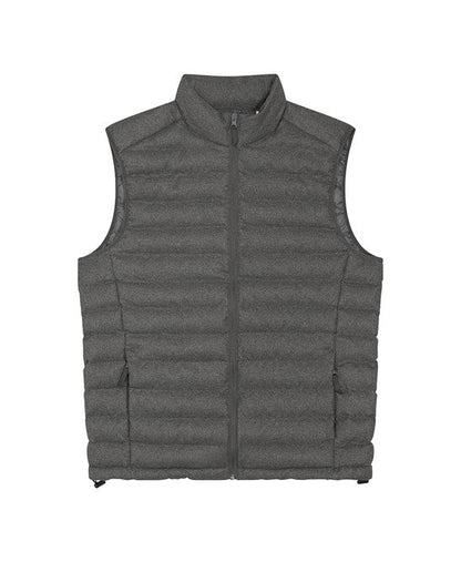 Sustainable recycled wool-like bodywarmer from Earth Wardrobe, showcasing a luxurious design for stylish layering.
