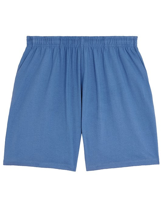 Stylish and eco-friendly unisex jogger shorts made from 100% organic cotton, showcasing a sleek design with a soft elastic waistband and versatile pockets.