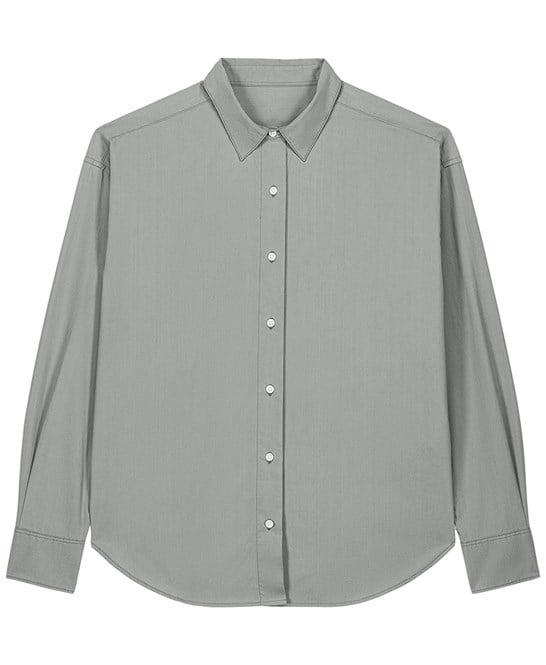 Sophisticated 100% organic cotton heavy relaxed shirt, designed for unisex wear, offering an effortlessly elegant aesthetic for any occasion.