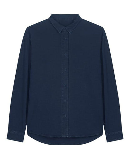 Elegant unisex oversized shirt crafted from 100% organic cotton, exuding sophistication and comfort for a chic casual look.