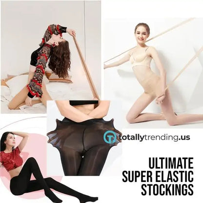 Stunning ensemble showcasing the flexibility and elegance of FadFashion Women's Ultimate Super Elastic Stockings, perfect for any occasion, reaffirming unmatched comfort.