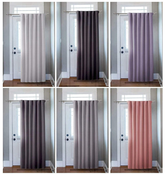 Luxurious Capri Thermal Door Curtain in elegant design, showcasing energy efficiency and noise reduction features, perfect for enhancing home comfort.