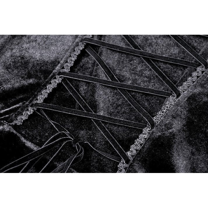 Close-up of the keyhole cutout and choker collar on the Dark in Love Onyx Gown, exuding luxury and dark romantic elegance.