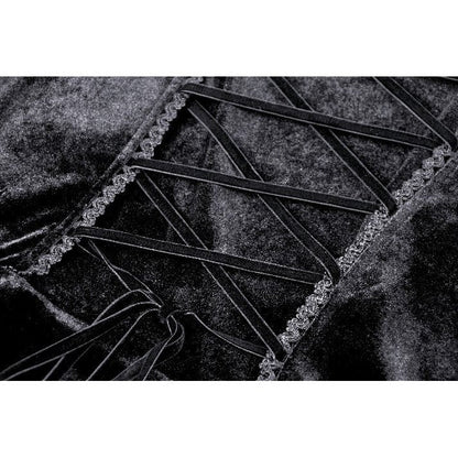 Close-up of the keyhole cutout and choker collar on the Dark in Love Onyx Gown, exuding luxury and dark romantic elegance.