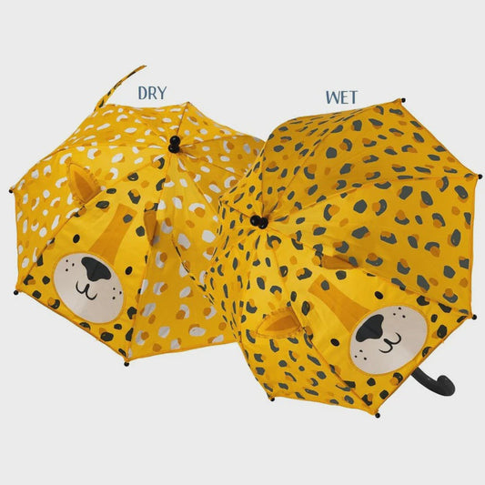 Floss & Rock Colour Changing 3D Umbrella - Leopard