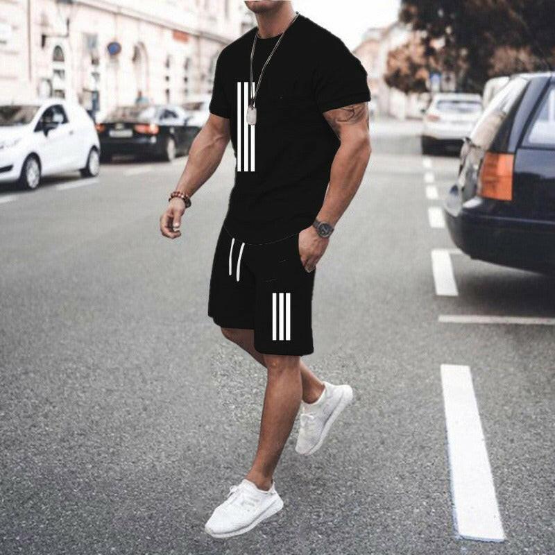 Luxury summer short sleeve t-shirt set for men, showcasing stylish and versatile options in various sizes from S to 6XL.