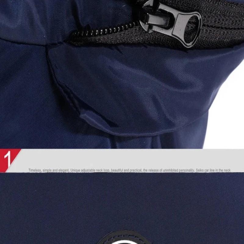 Close-up view of the padded shoulder and stitched detailing on the unisex thickened hooded jacket, representing quality craftsmanship and durability for a chic winter look.