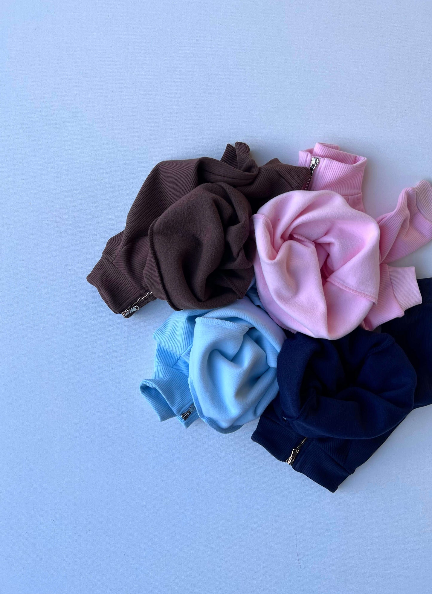 Close-up view of the DreamBuy luxurious walnut ribbed cotton fleeced tracksuit, highlighting the quality fleece material and elegant details.