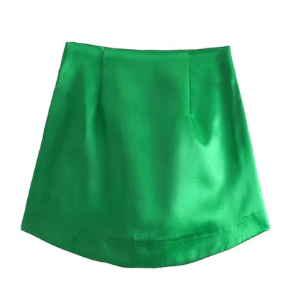 Elegant Women's Mini Skirt from Dazzling Dreams Studio showcasing a flattering fit and luxurious fabric, perfect for any stylish occasion.
