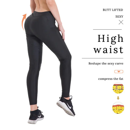 Elegant high-waisted leggings featuring a butt-lifting design, ideal for reshaping curves and enhancing the figure during workouts.