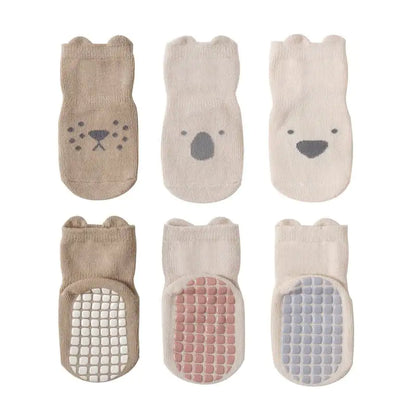 Soft and adorable Women's Girls Non-Slip Safety Winter Warmer Grippy Socks with beautiful animal-inspired designs, perfect for snug comfort this winter.