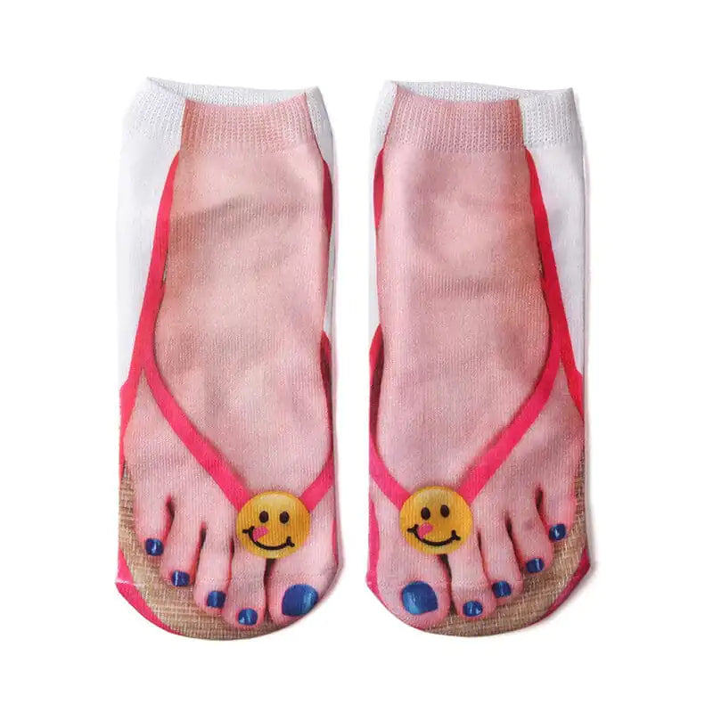 Women's Novelty Gift Super Comfy Manicure Print Socks