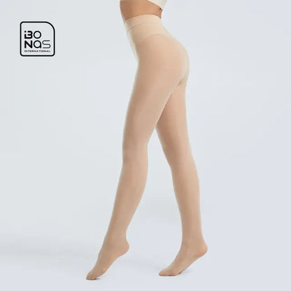 Luxury Women's Tear-Resistant Unbreakable Tights in nude, emphasising their seamless fit and versatility as a wardrobe essential.
