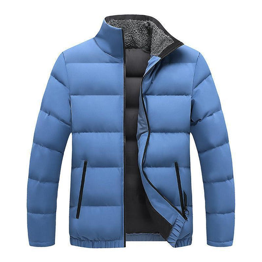 Luxurious men's winter padded jacket with a fleeced high collar, available in a selection of elegant colours, perfect for keeping warm this season.