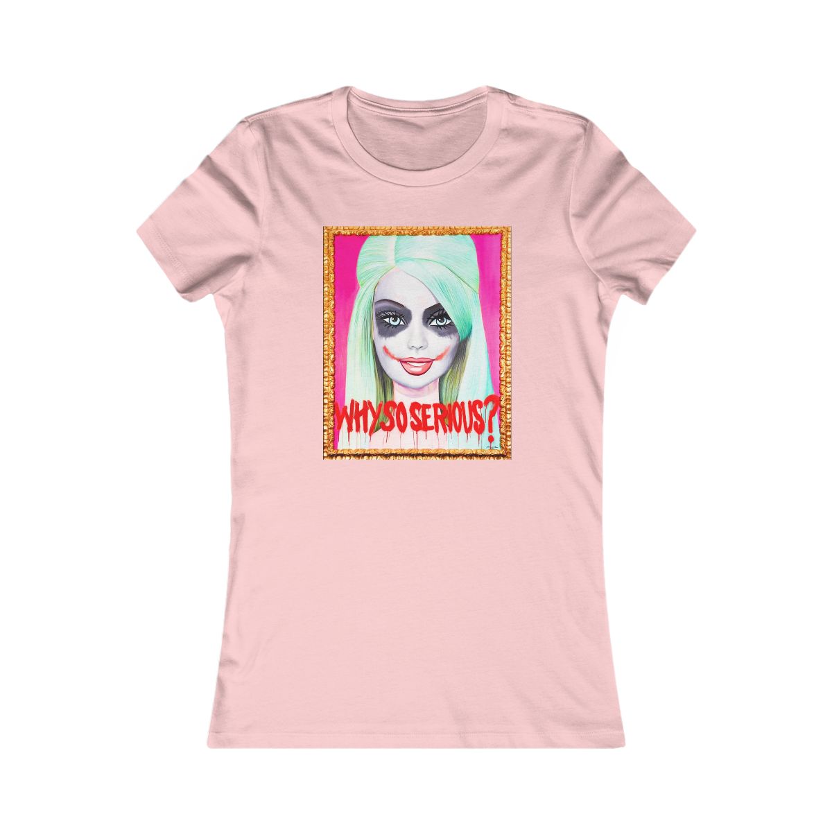 Why So Serious Joker Barbie Women's Graphic Slim Fit T-Shirt Trendy Pop Art Tee