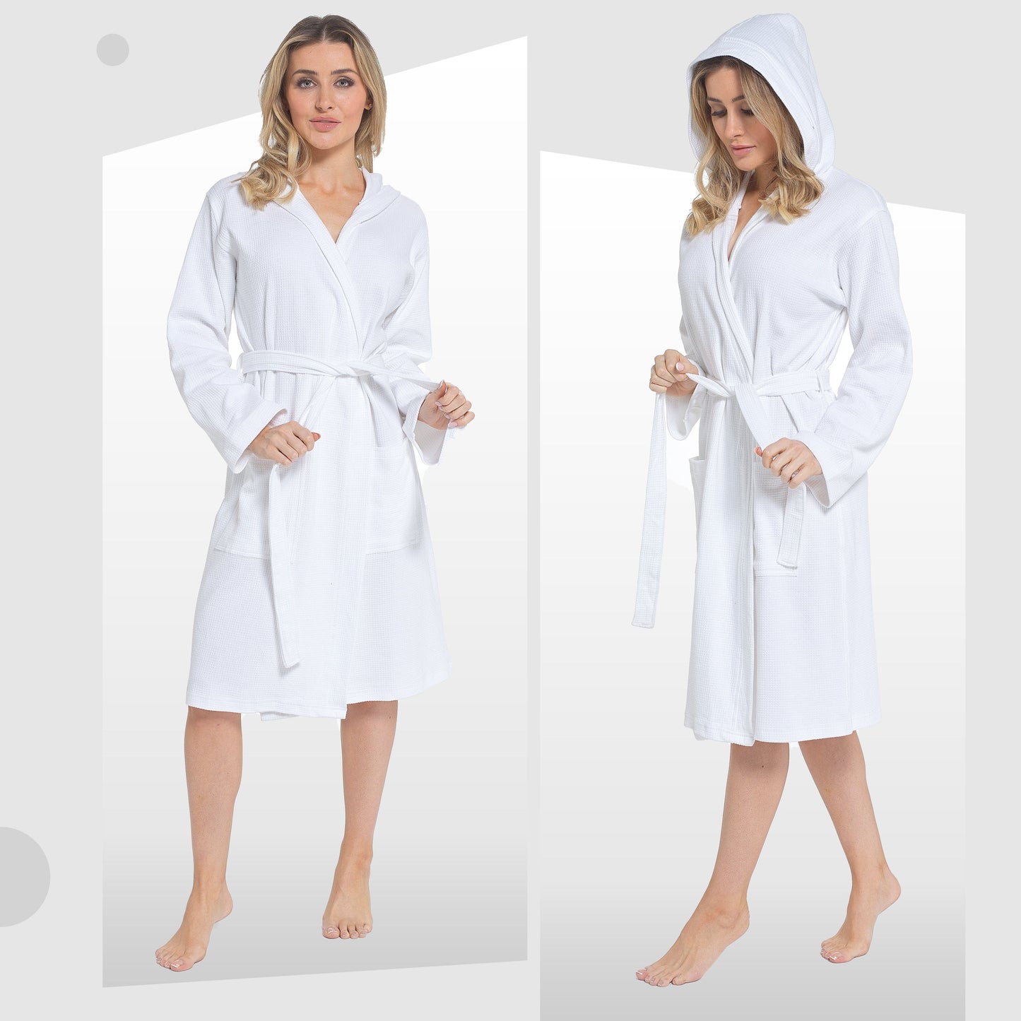 Elegant Women's Hooded Bathrobe by Daisy Dreamer, featuring a stylish design and premium quality cotton, ideal for post-bath comfort.