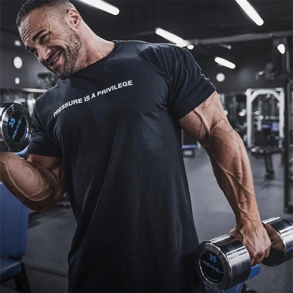 Stylish Men's Summer Gym Sports Tee by Dazzling Dreams Studio showcasing breathable fabric and vibrant print.