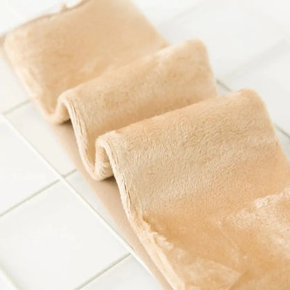 Close-up view of the plush velvet lining of Luxury Women's Velvet Thermal Socks, highlighting luxurious comfort and warmth.