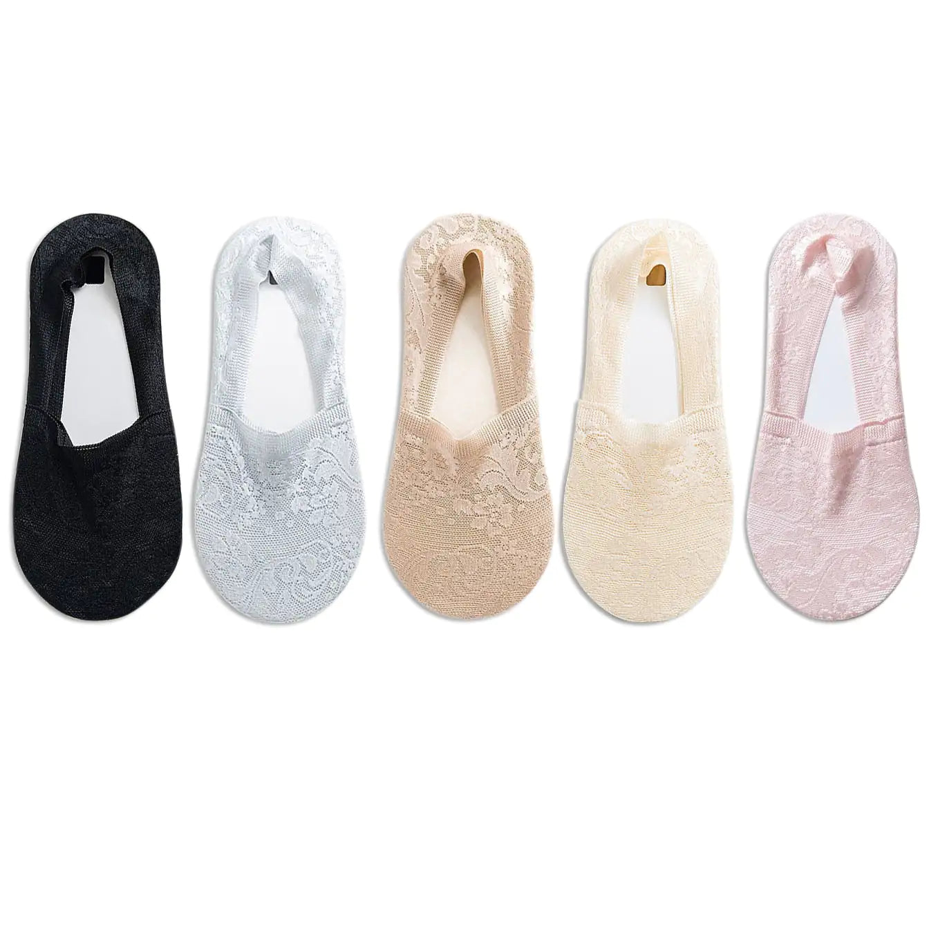 Women's Lace Flower Ankle Socks Pack of 5